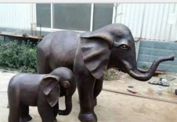 泰安铸铜公园大象雕塑