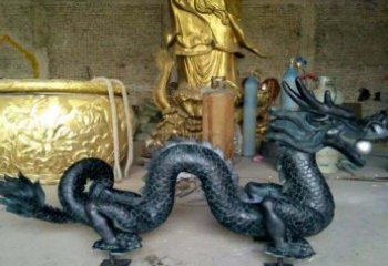 泰安铸铜双龙戏珠广场铜雕