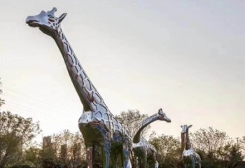 泰安不锈钢长颈鹿雕塑