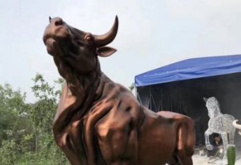 泰安紫铜牛动物雕塑