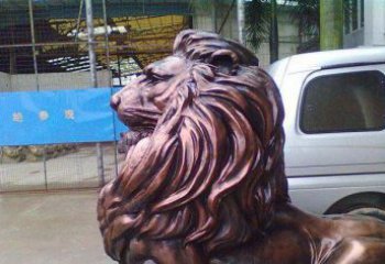 泰安紫铜西洋狮子铜雕 (2)