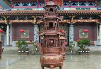 泰安宗教庙宇香炉铜雕